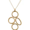 Toscano Round and Oval Open Ring Necklace, 14K Yellow Gold Discount