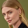 Toscano Round Doorknocker Earrings, 14K Yellow Gold Online