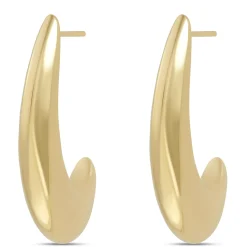 Toscano Sculpted Half Hoop Earrings, 14K Yellow Gold Best