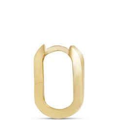Toscano 3-Section Oval Hoop Earrings, 14K Yellow Gold