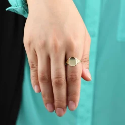 Toscano Signet Ring 14K, Yellow Gold Hot