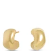 Toscano Small Half Hoops with Posts, 14K Yellow Gold