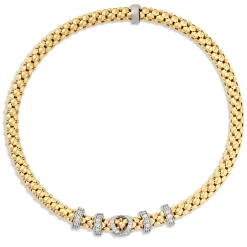 Toscano Stretchy Bracelet, ½ Carat Total Weight, 18K Yellow Gold Online