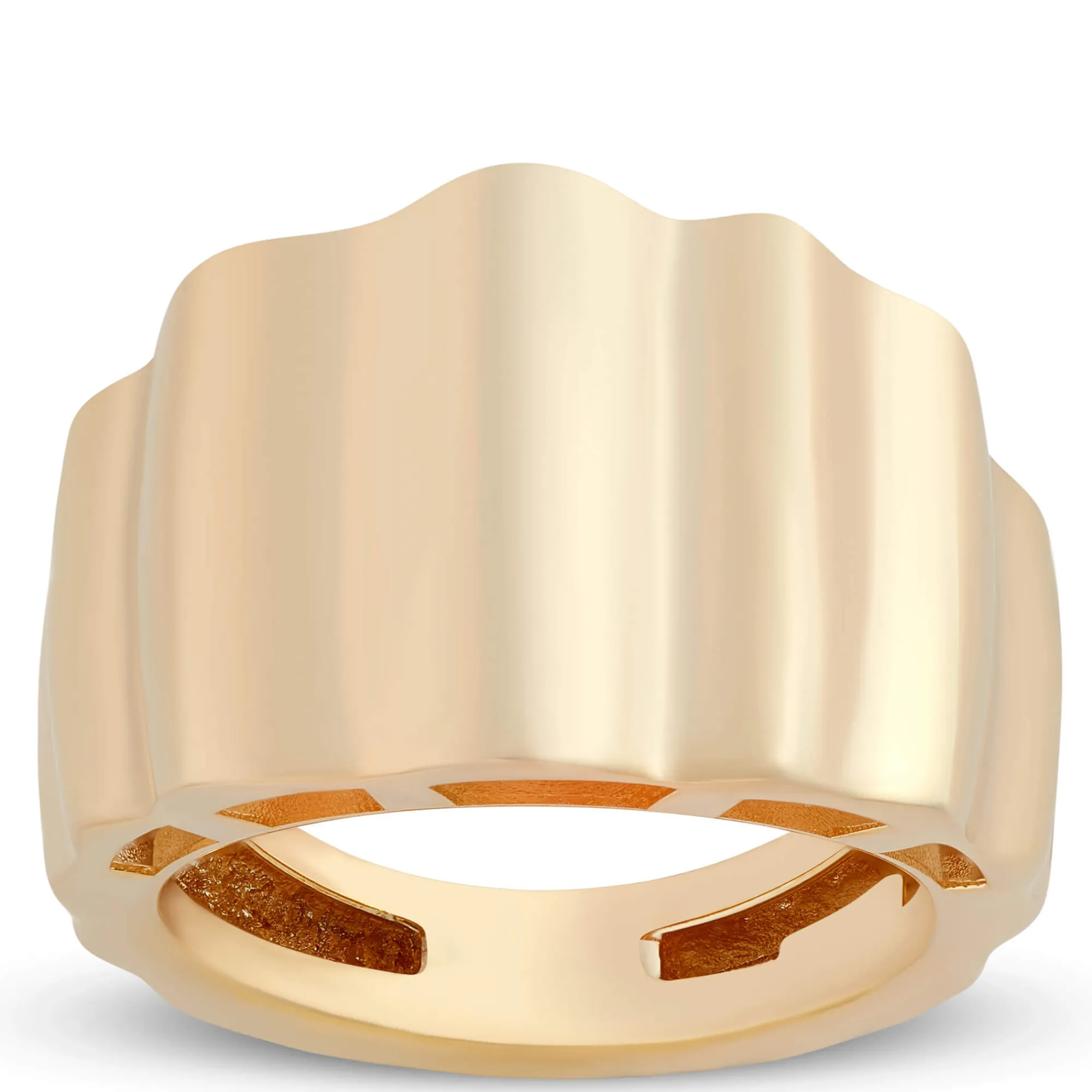 Toscano Tapered Fluted Band, 14K Yellow Gold Size 8 Discount