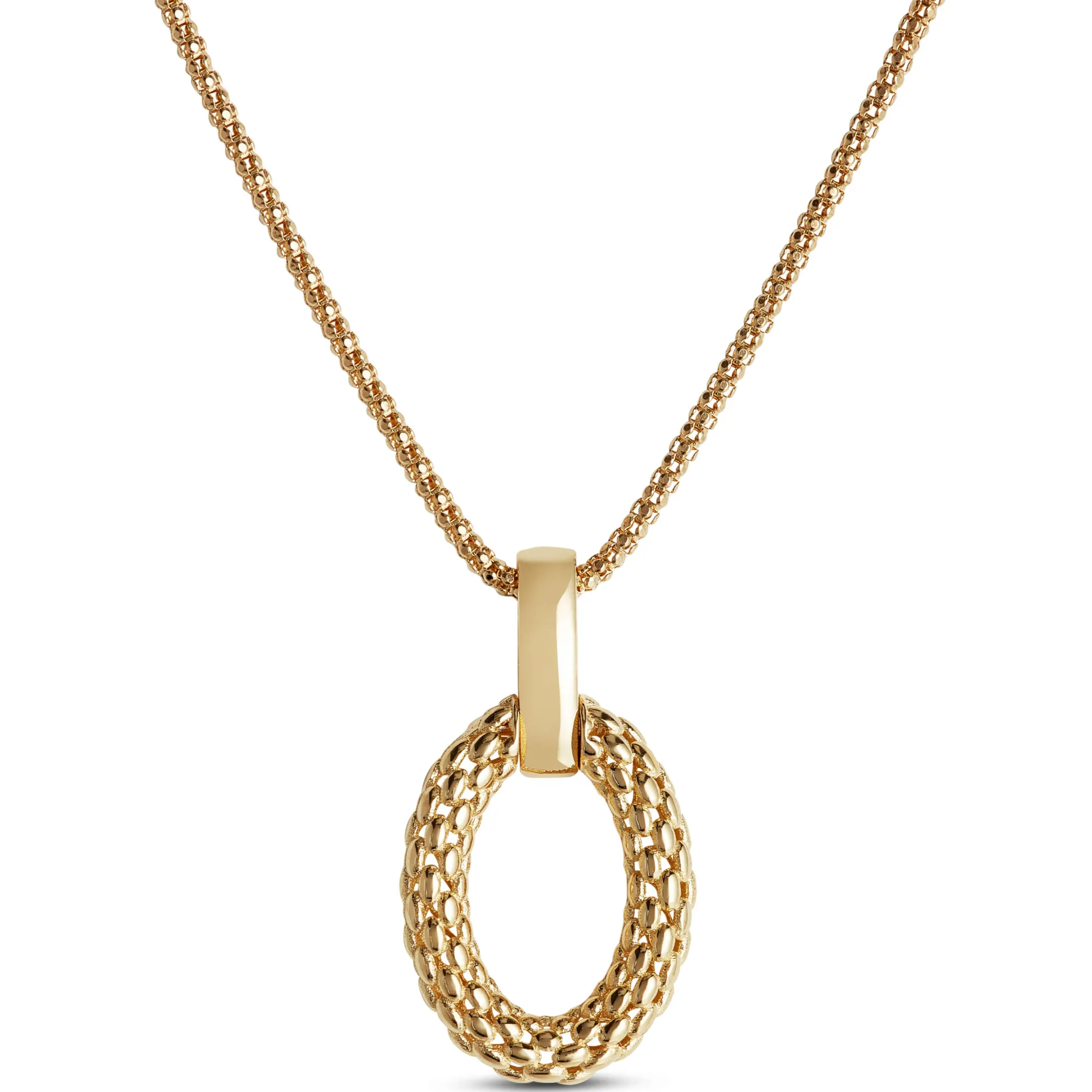 Toscano Textured Oval Drop Pendant, 14K Yellow Gold Discount