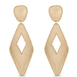 Toscano Triangle Drop Earrings, 14K Yellow Gold Discount