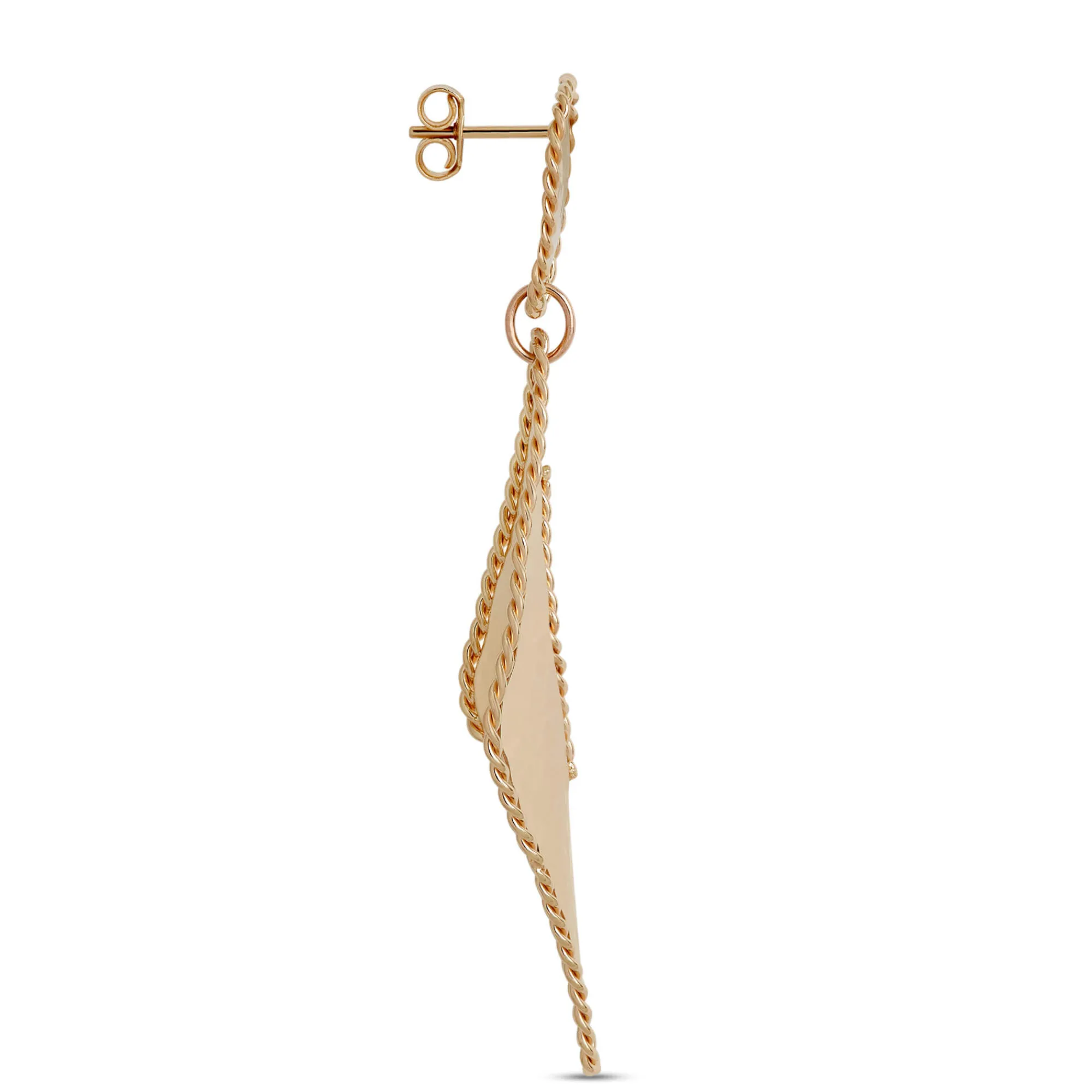 Toscano Triangle Drop Earrings, 14K Yellow Gold Discount