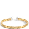 Toscano Tubogas Bangle with Diamond Tips, 18K Yellow Gold New