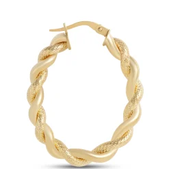 Toscano Twisted Hoop Earrings, 14K Yellow Gold Discount