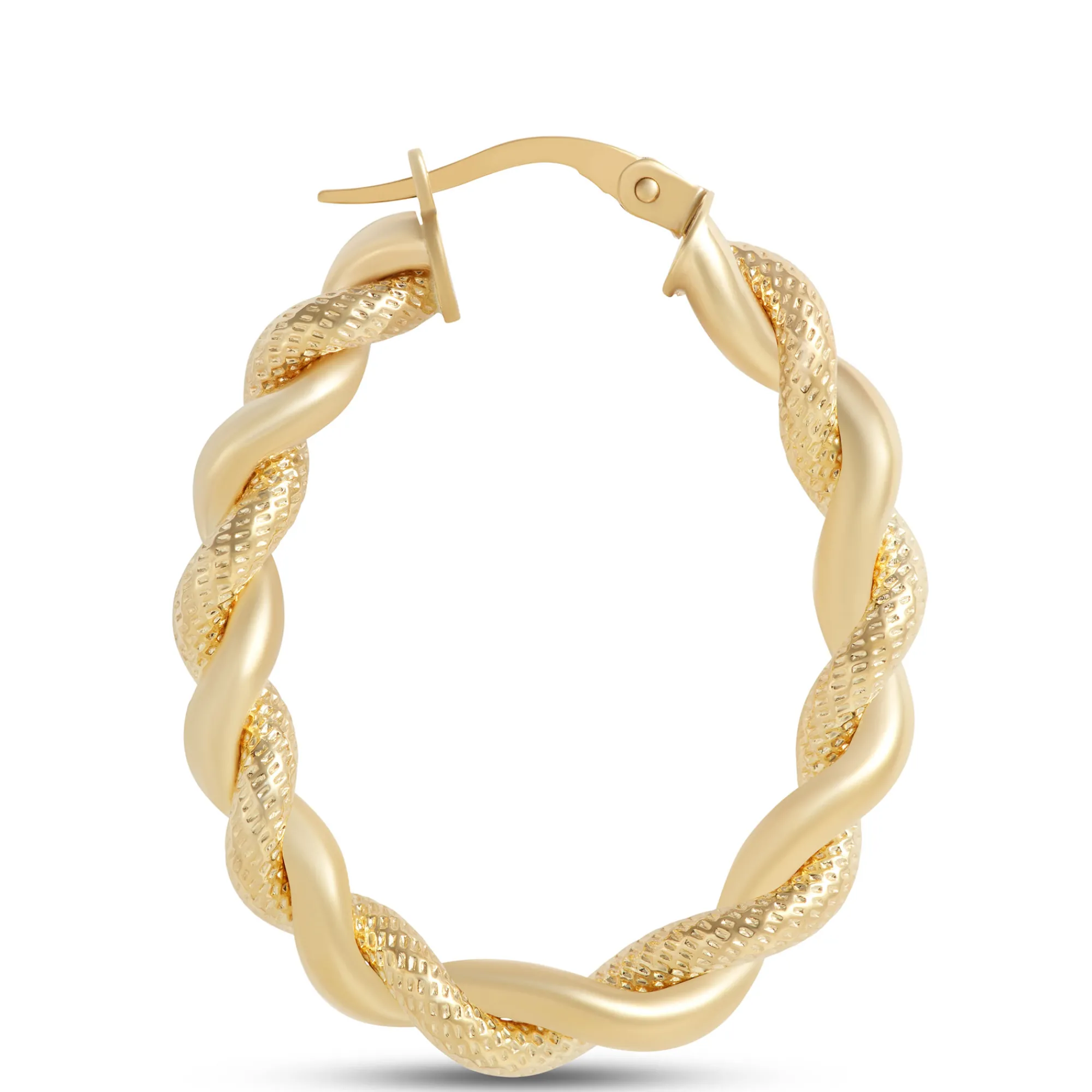 Toscano Twisted Hoop Earrings, 14K Yellow Gold Discount