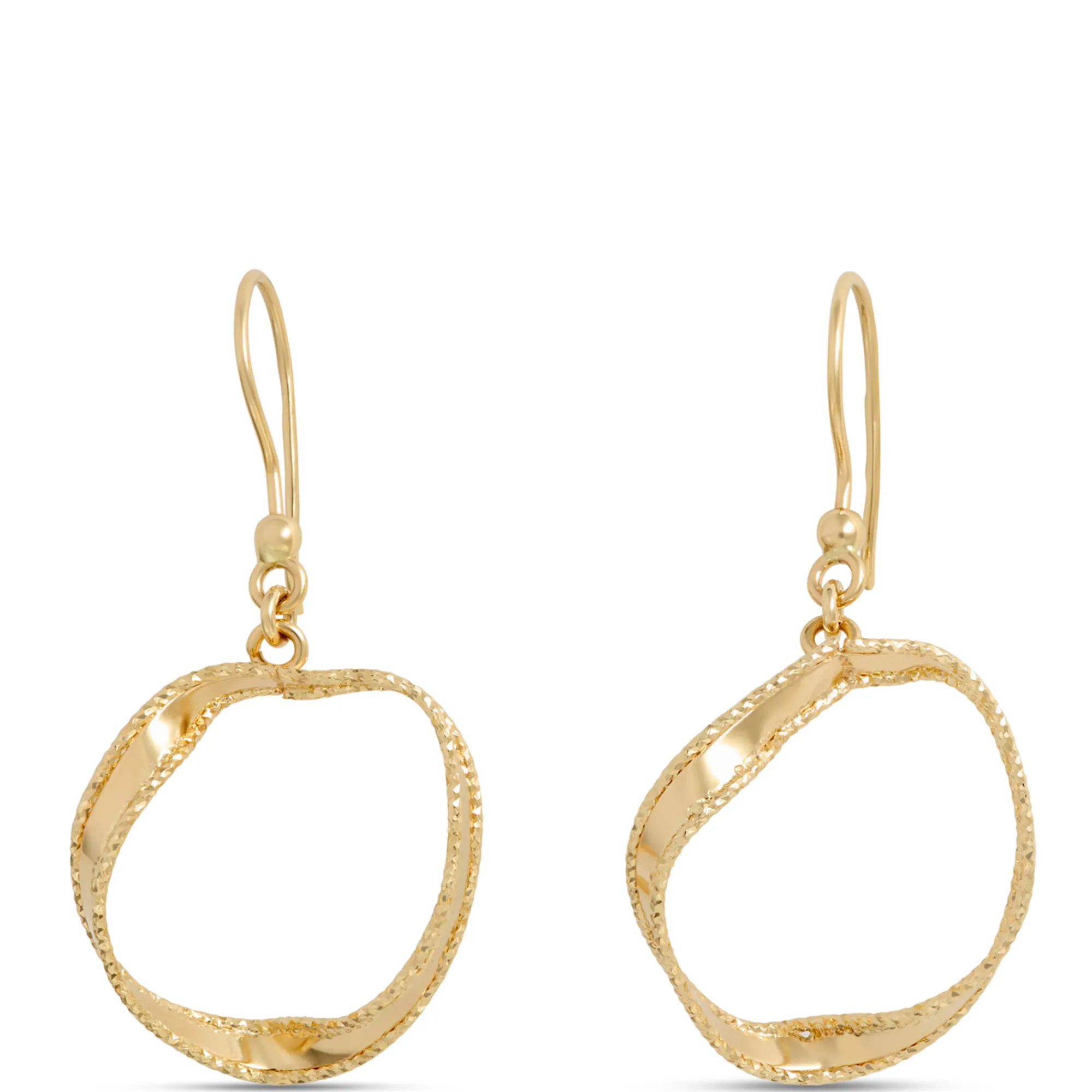 Toscano Twisted Ribbon Earrings, 14K Yellow Gold Hot