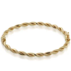Toscano Twisted Rope Bangle Bracelet 14K Outlet