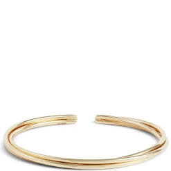 Toscano Twisted Wire Flexy Cuff, 14K Yellow Gold New