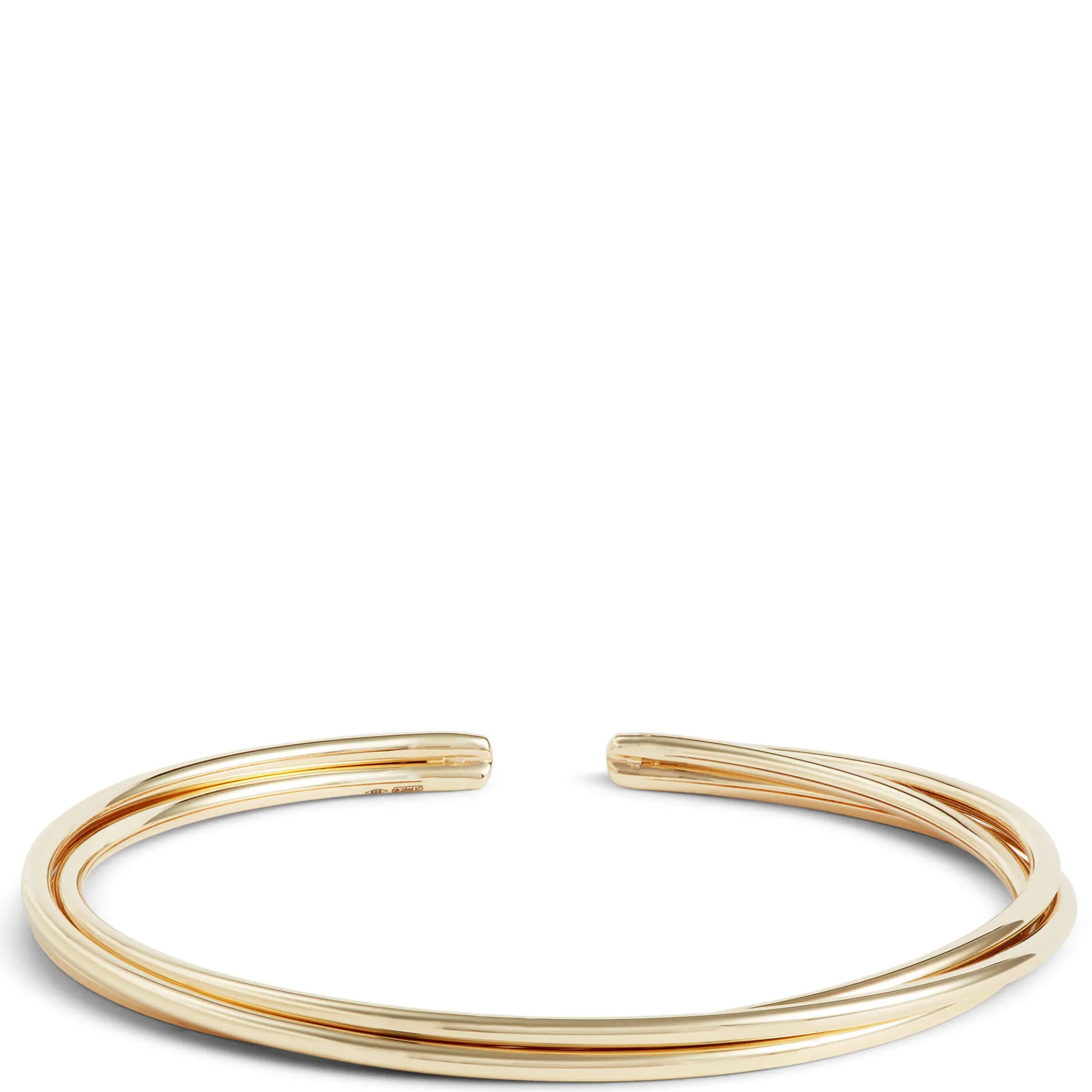 Toscano Twisted Wire Flexy Cuff, 14K Yellow Gold New