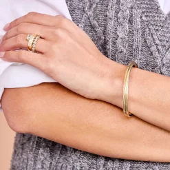 Toscano Twisted Wire Flexy Cuff Bracelet, 14K Yellow Gold Clearance