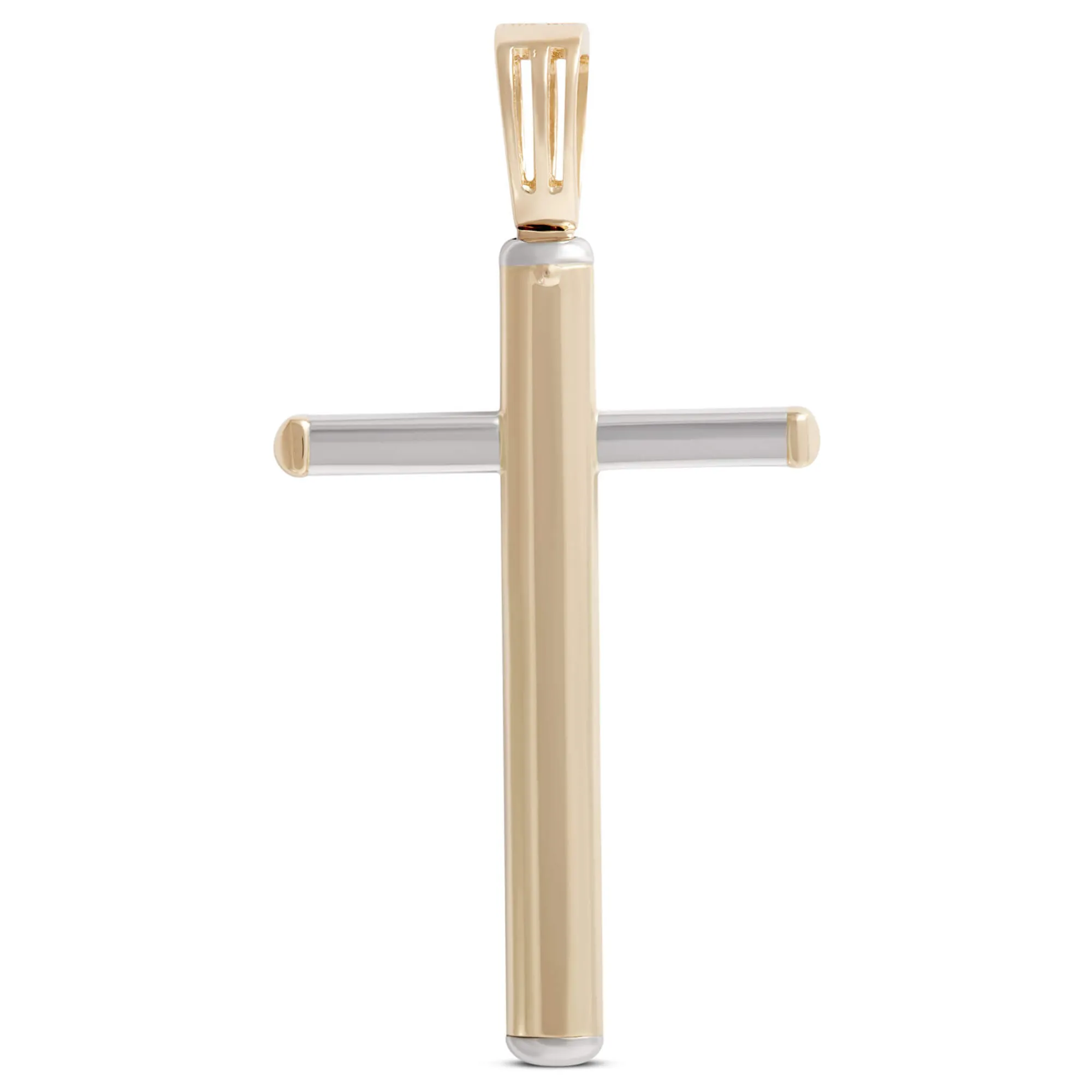 Toscano Two-Tone Cross Pendant, 14K Gold Discount