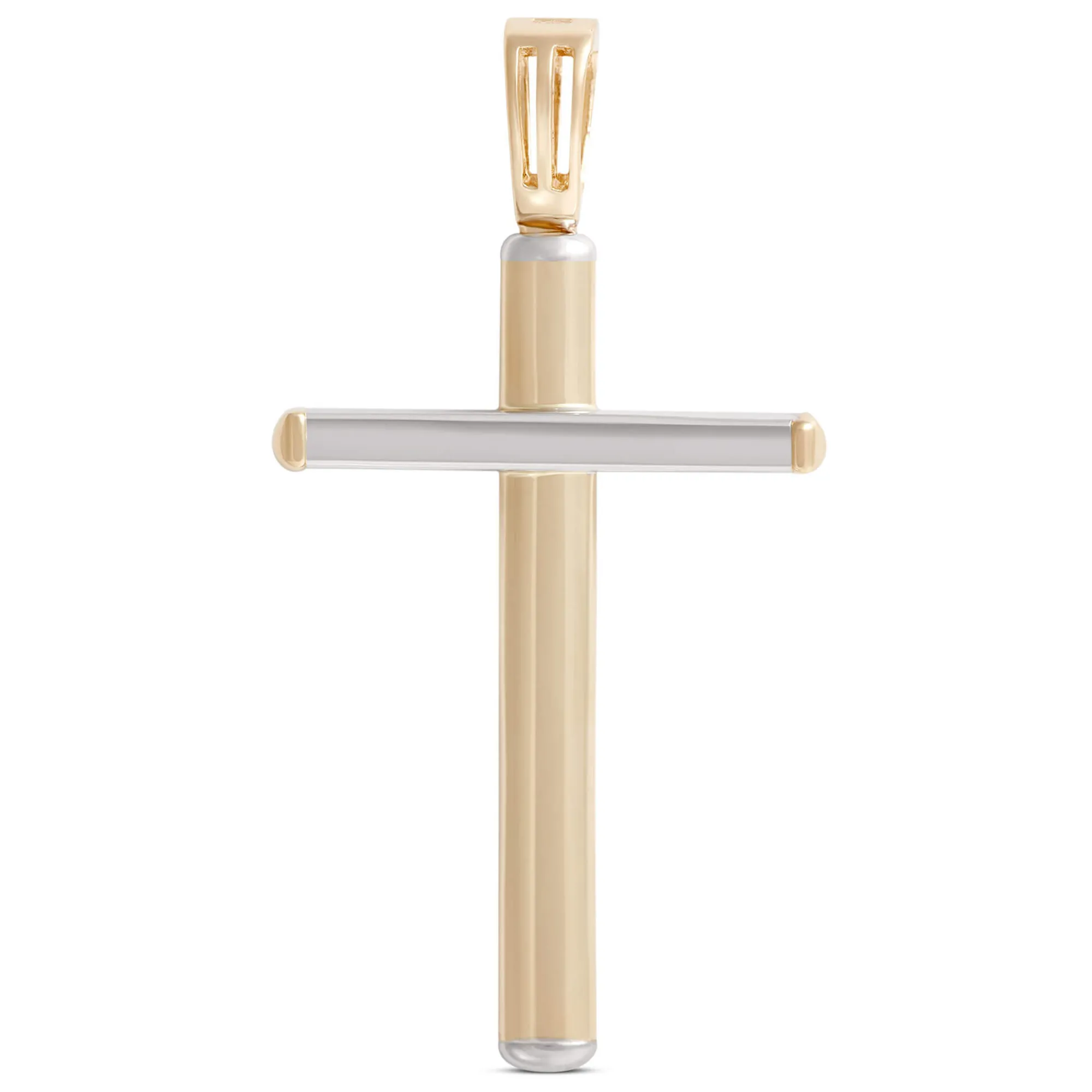 Toscano Two-Tone Cross Pendant, 14K Gold Discount