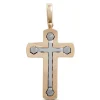Toscano Two-Tone Cross Pendant Charm, 14K Gold Online