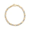 Toscano Two-Tone 8.5-Inch Hinged Tube Link Bracelet, 14K Yellow and White Gold Discount