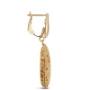 Toscano Two-Tone Mirrored & Beaded Pear Shaped Drop Earrings 14K Outlet