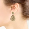 Toscano Two-Tone Woven Pear Drop Earrings 14K New