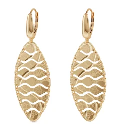 Toscano Wavy Drop Earrings, 14K Yellow Gold Best