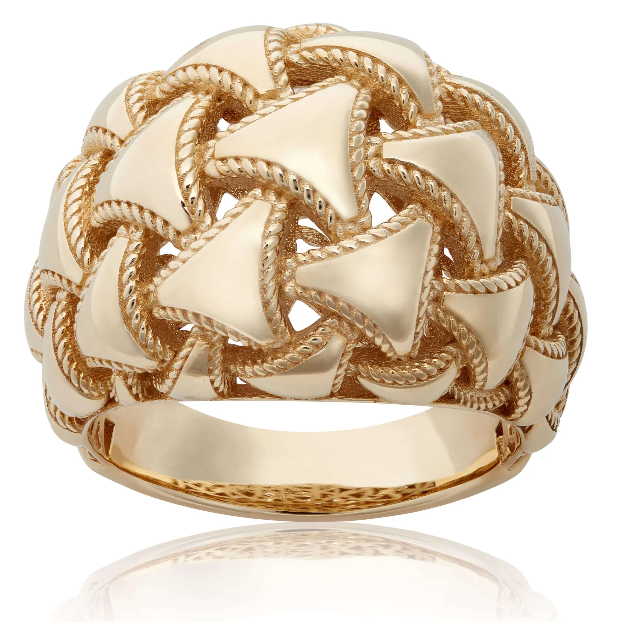 Toscano Woven Dome Ring, 14K Yellow Gold Size 6 Hot