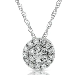 Tri-Color Circle Diamond Convertible Pendant 14K Sale