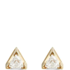 Trillion Diamond Studs, ⅕ Carat, in 14K Yellow Gold Best