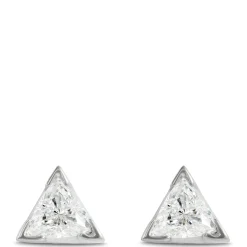 Trillion Diamond Studs, ⅕ Carat, in 14K Yellow Gold