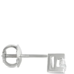 Trillion Diamond Studs, ⅕ Carat, in 14K Yellow Gold