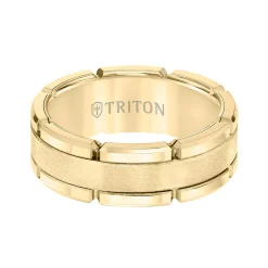 Triton Contemporary Comfort Fit Band in Yellow Tungsten, 8 mm Hot