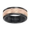 Triton Woven Finish Round Edge Contemporary Tungsten Wedding Band, 8MM Sale