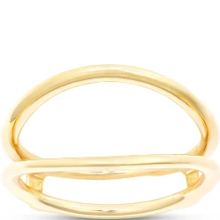 Two Half Moon Open Center Ring, ⅔ Total Carat Weight, 14K Yellow Gold Online