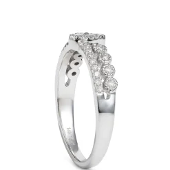 Two-Row Diamond Cluster Ring, 14K Yellow Gold Clearance