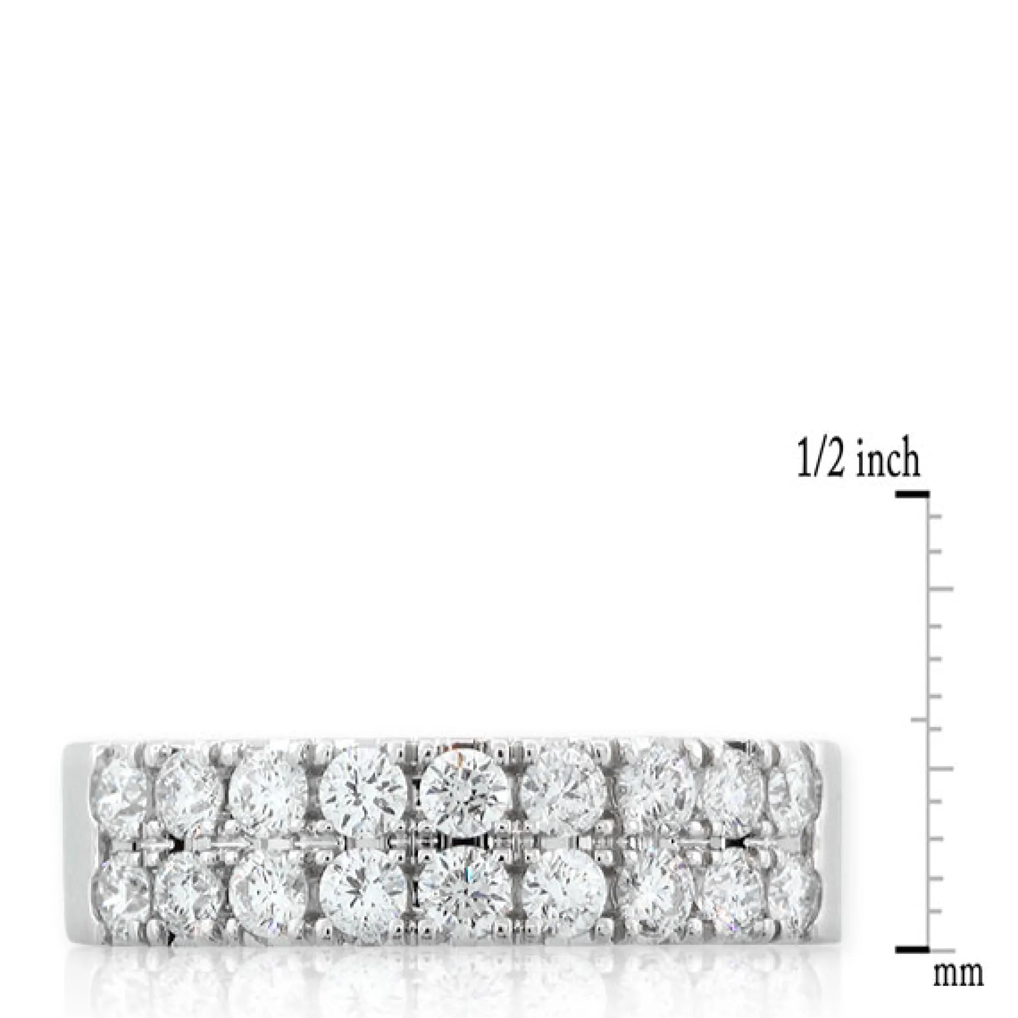 Two Row Diamond Ring 14K New