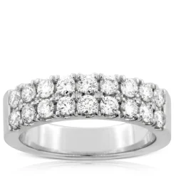 Two Row Diamond Ring 14K New