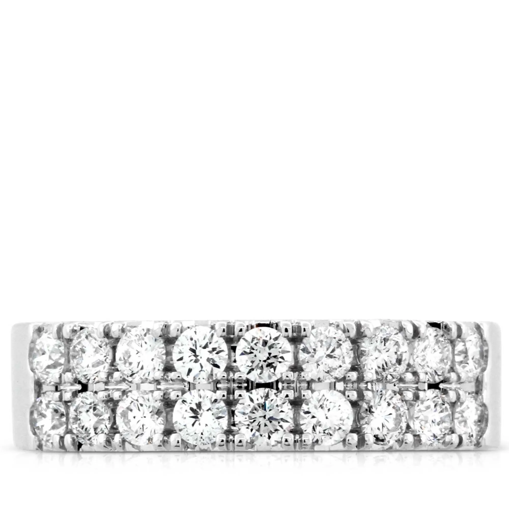 Two Row Diamond Ring 14K New