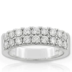 Two Row Diamond Ring 14K New