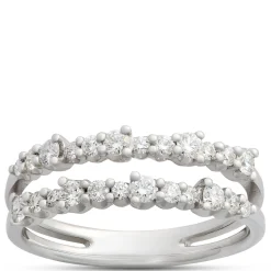 Two Row Diamond Ring, 14K White Gold Online