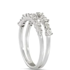 Two Row Diamond Ring, 14K White Gold Online