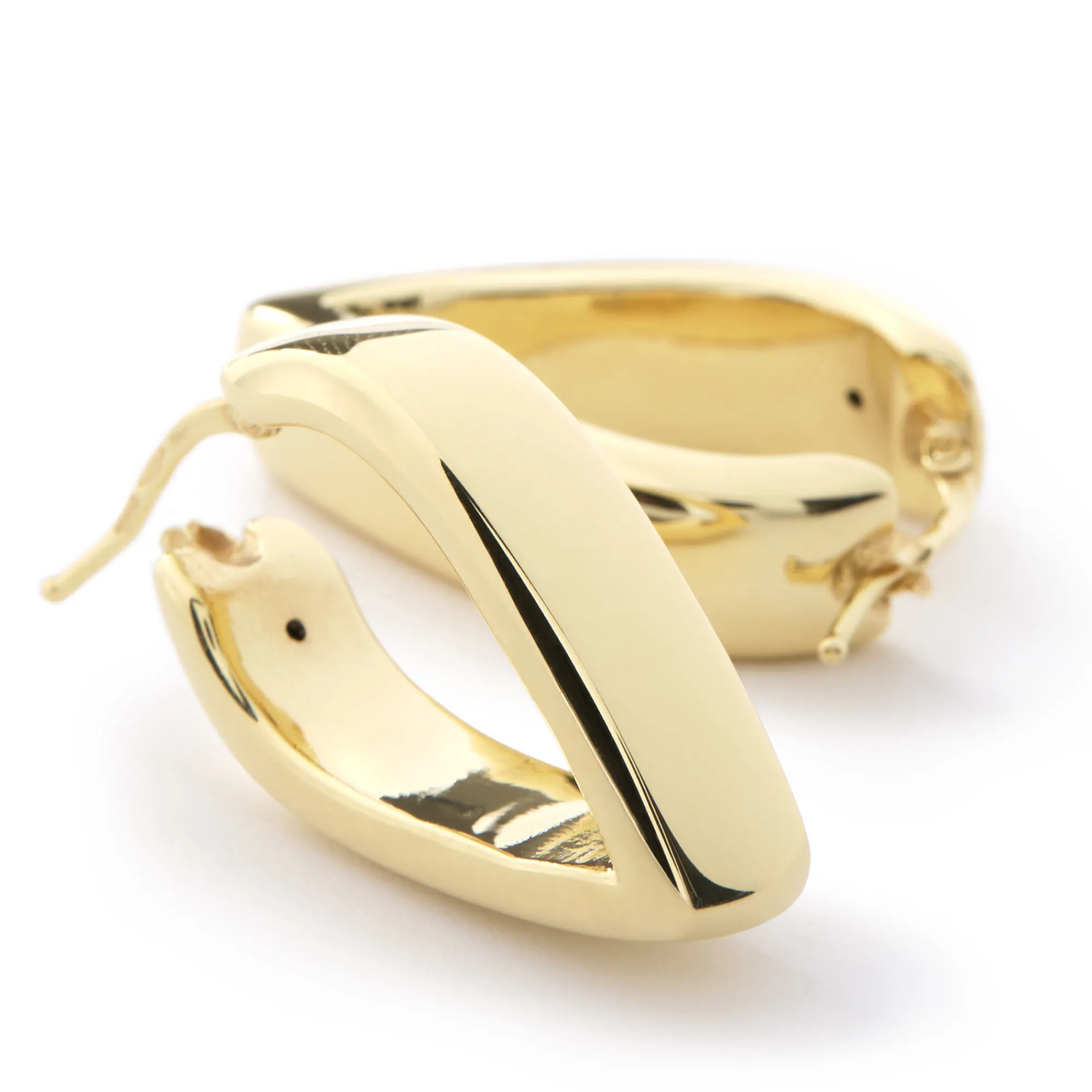 Toscano V-Shaped Hoops, 14K Yellow Gold Hot