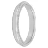 White Gold Polished Milgrain Edge Comfort Fit 3mm Band 14K Online