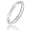 White Gold Polished Milgrain Edge Comfort Fit 3.5mm Band 18K New