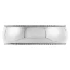 White Gold Polished Milgrain Edge Comfort Fit 7mm Band 18K Hot