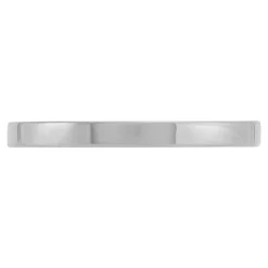 White Gold Polished Pipe Comfort Fit 2mm Band 18K New