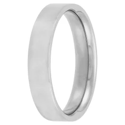 White Gold Polished Pipe Comfort Fit 4mm Band 14K Online