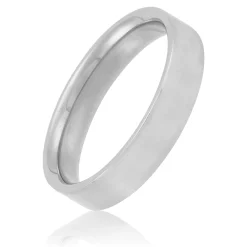 White Gold Polished Pipe Comfort Fit 4mm Band 14K Online