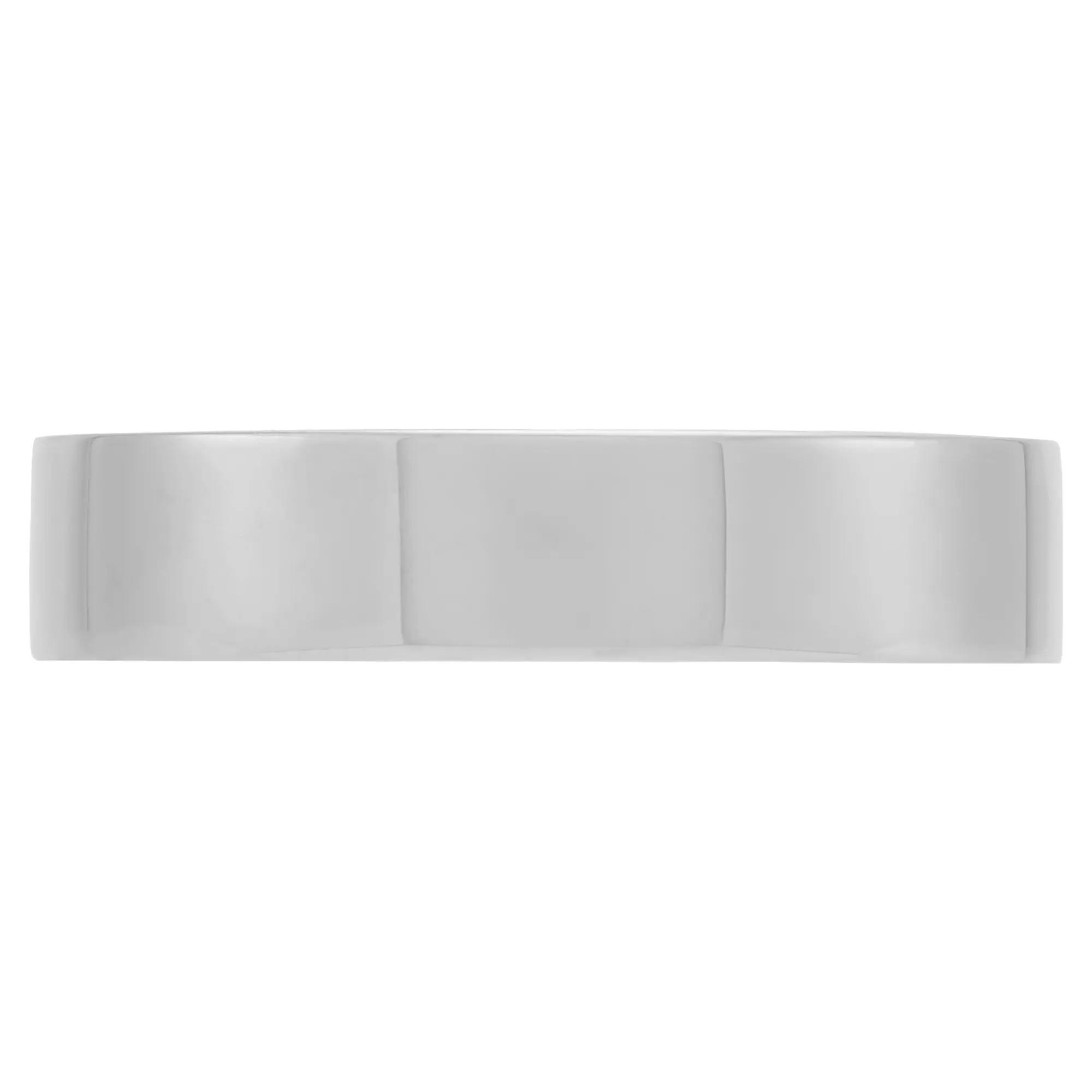 White Gold Polished Pipe Comfort Fit 5mm Band 18K Hot