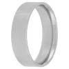 White Gold Polished Pipe Comfort Fit 6mm Band 18K Discount